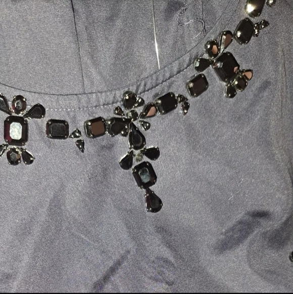 J. Crew Size 6 Sleeveless Black Top Blouse Shirt Beaded Embellishment NWT B24#5 - Picture 7 of 10